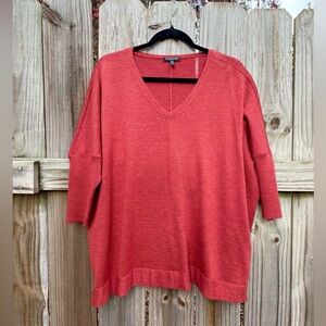Eileen Fisher Merino Wool 3/4 Sleeve Sweater Top